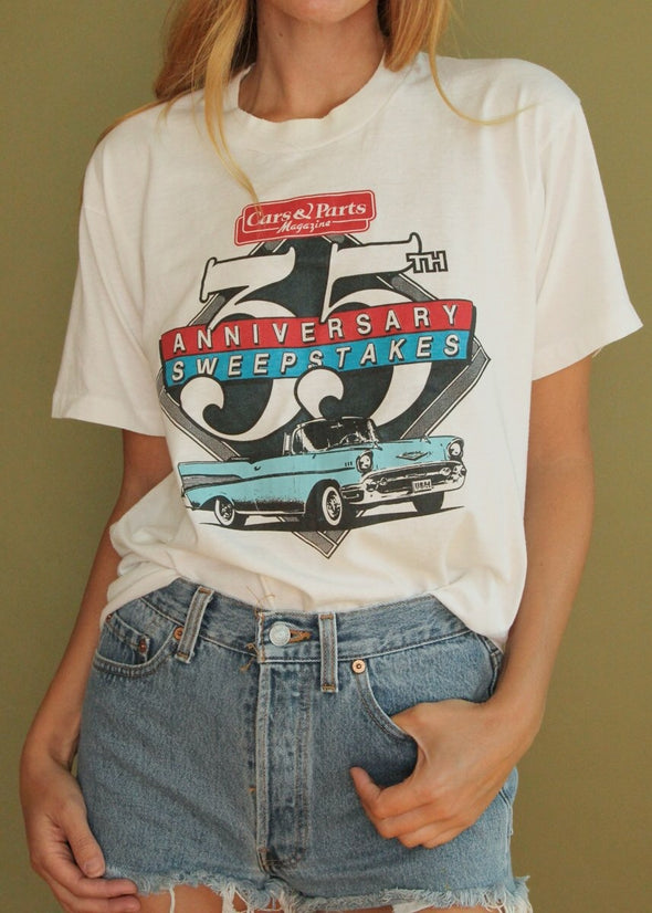 Vintage 90s Cars & Parts Magazine Auto Tee