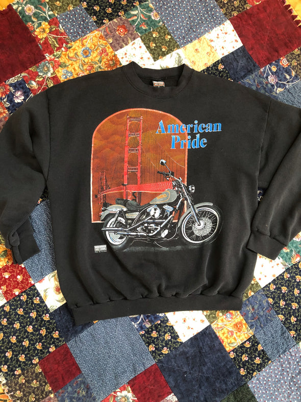 Vintage 80s/90s Harley American Pride Sweatshirt