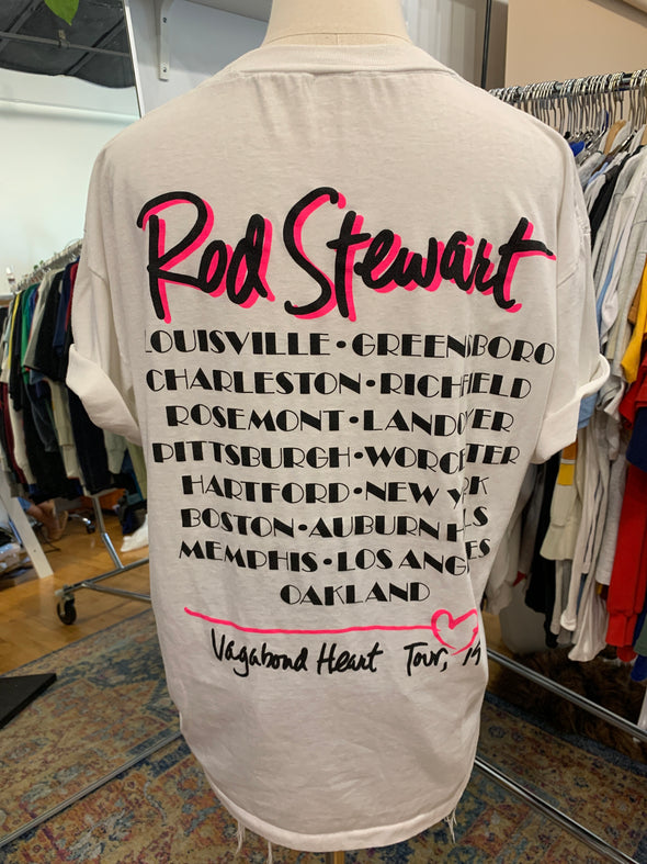 Vintage 1992 Rod Stewart Vagabond Heart Tour Tee
