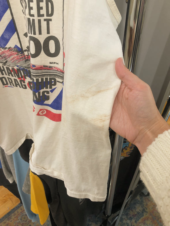 Vintage 90s Grungy NHRA Tank