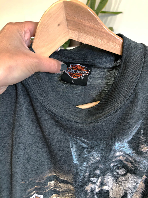 Vintage 1989 Harley 3D Emblem Survivors Tee