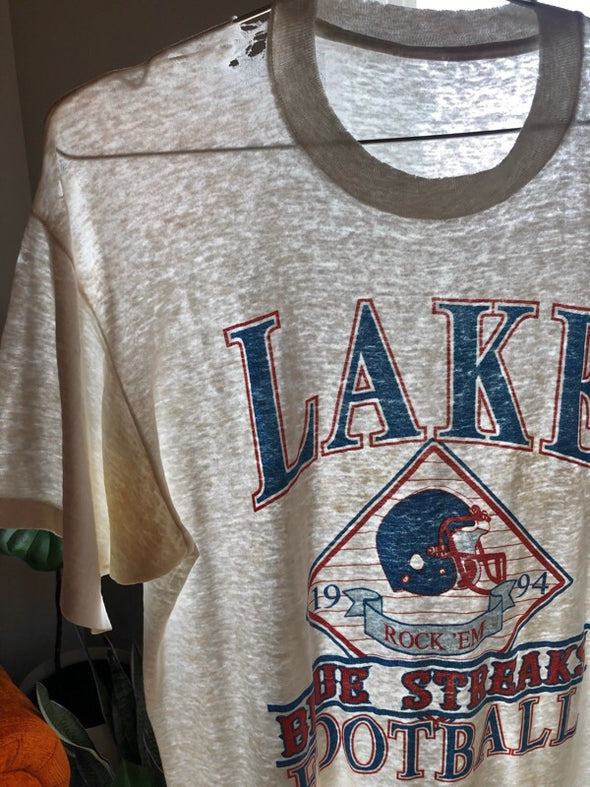 Vintage 94 Paper Thin Blue Streaks Football Tee