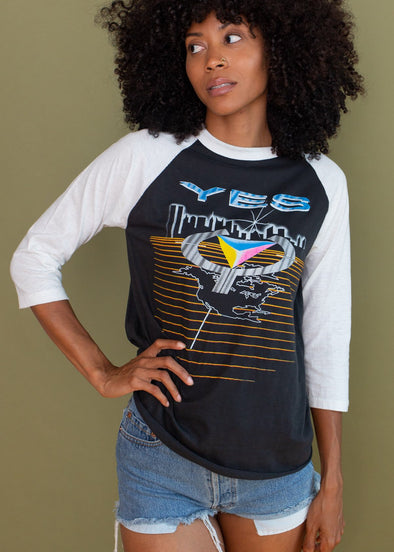 Vintage Yes 1984 World Tour Raglan Tee