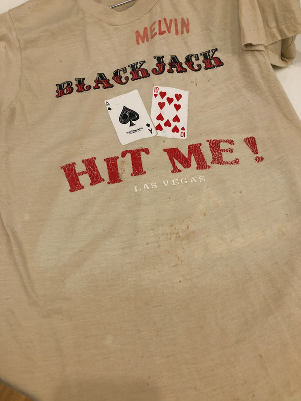 Vintage 1980s Trashed Black Jack Tee