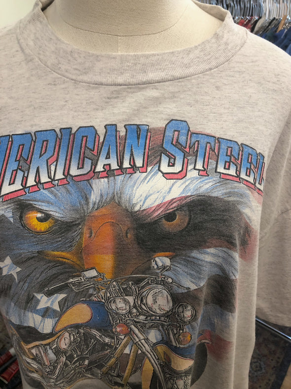 Vintage 90s American Steel Biker Tee