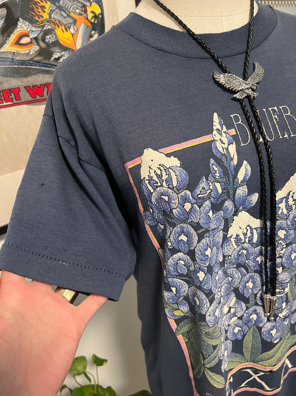 Vintage 90s Perfect Fade Texas Bluebonnet Tee