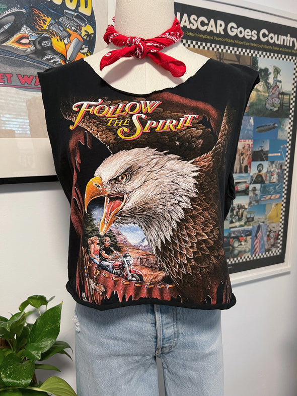 Vintage 1997 Sturgis Follow the Spirit Cropped Tank