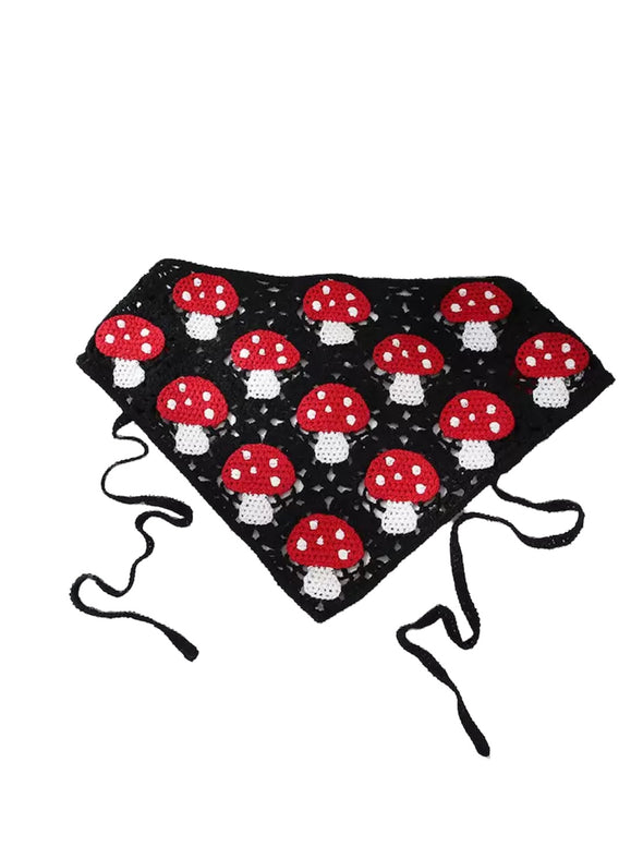 Mushroom Crochet Head Scarf