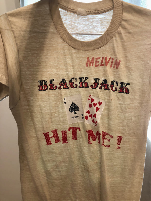 Vintage 1980s Trashed Black Jack Tee