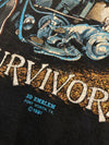 Vintage 1991 3D Emblem Harley Survivors Wolf Tee