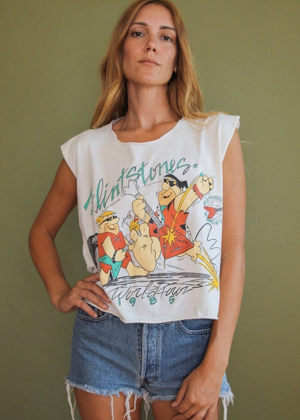 Vintage 1985 Flinstones World Tour Tank