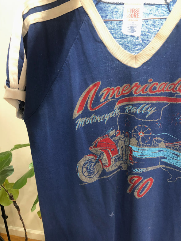Vintage 1990 America Motorcycle Rally Tee