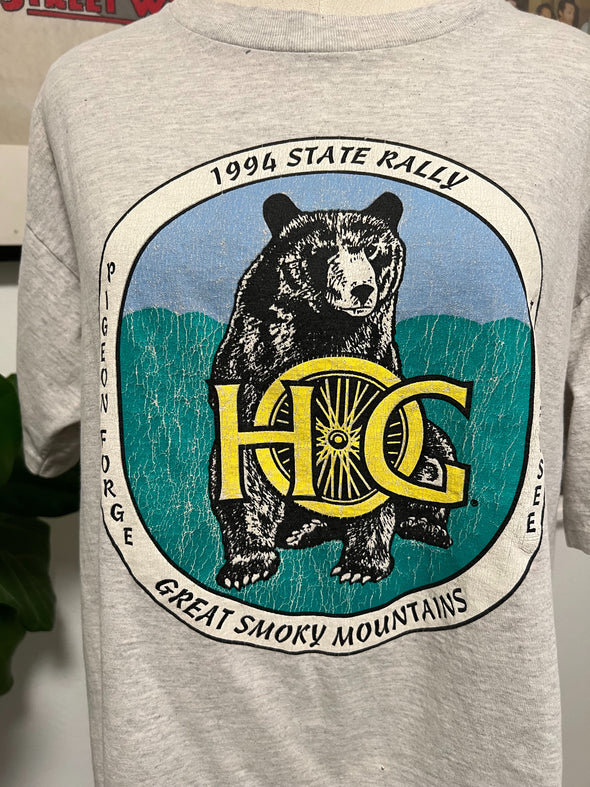 Vintage 1994 Pigeon Forge Harley HOG State Rally Tee