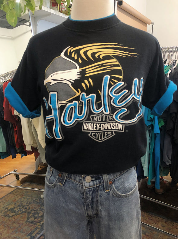 Vintage 1992 Two Tone Harley Baltimore Tee