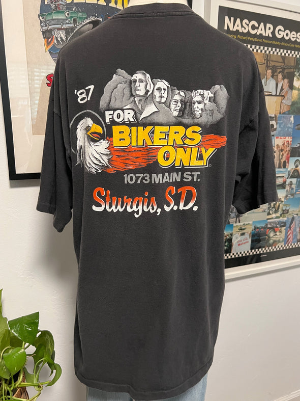 Vintage 1987 Wanted Black Hills Rally Tee