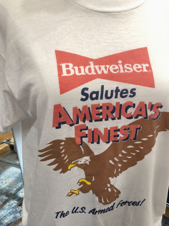 Vintage 1991 Budweiser Salutes US Armed Forces Tee