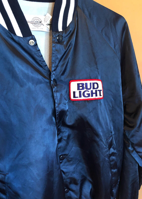 Vintage Bud Light Satin Bomber Jacket