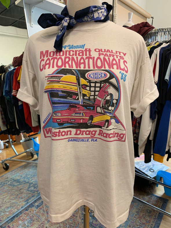 Vintage Grungy 1988 NHRA Winston Drag Racing Tee