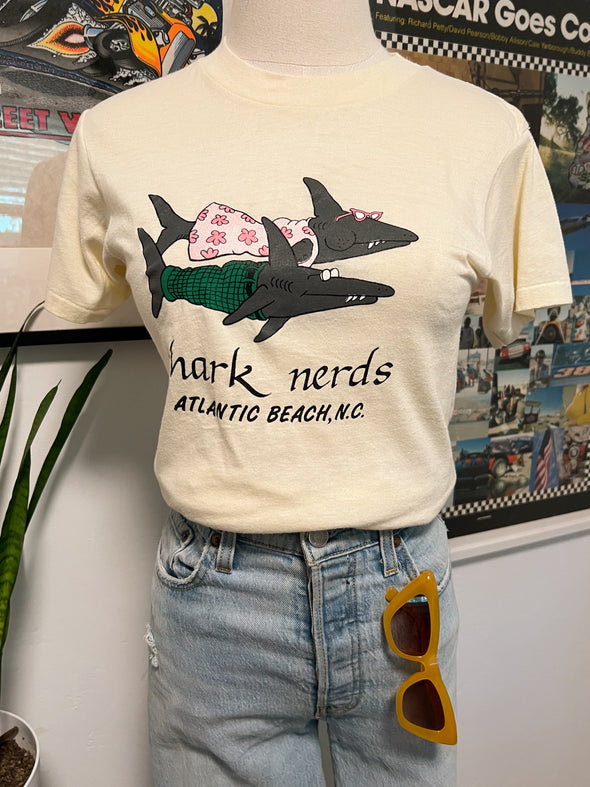 Vintage 1980's Shark Nerds NC Tee