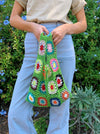Green Crochet Square Bag