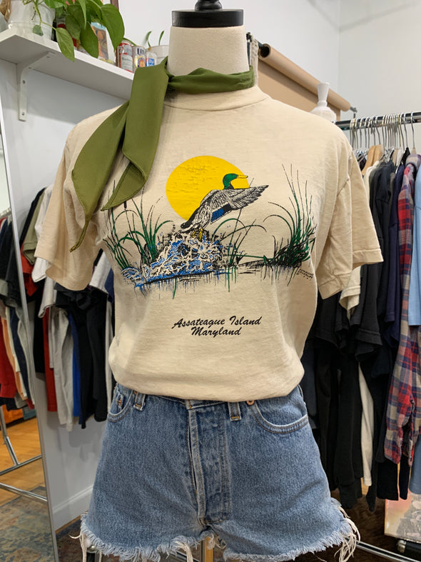Vintage 1981 Assateague Island Duck Tee