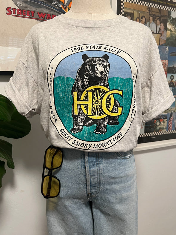 Vintage 1994 Pigeon Forge Harley HOG State Rally Tee