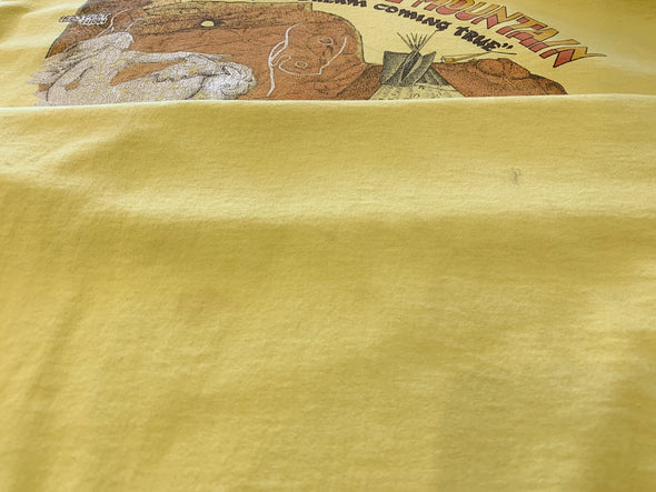 Vintage 1989 Grungy Yellow Crazy Horse Mountain Tee