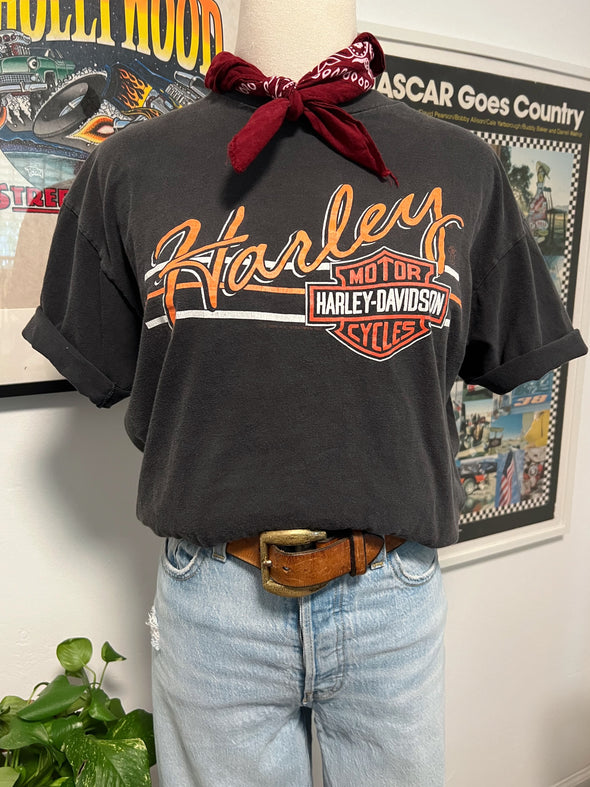 Vintage 1989 Faded Harley Illinois Tee