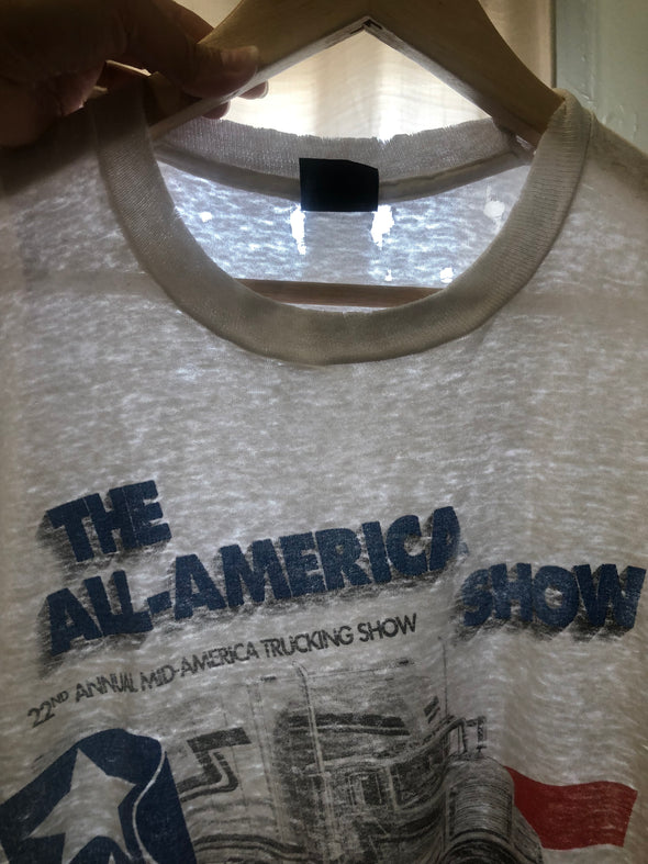 Vintage 1980's Thin Trashed Trucker Tee
