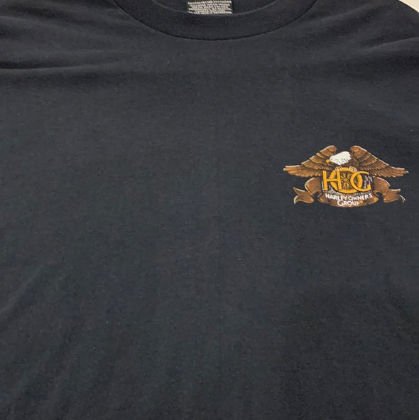Vintage 90's Harley HOG Charlotte Chapter Tee
