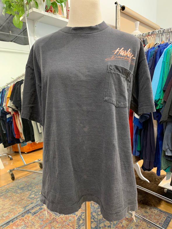 Vintage 1991 Denver CO Harley-Davidson Pocket Tee