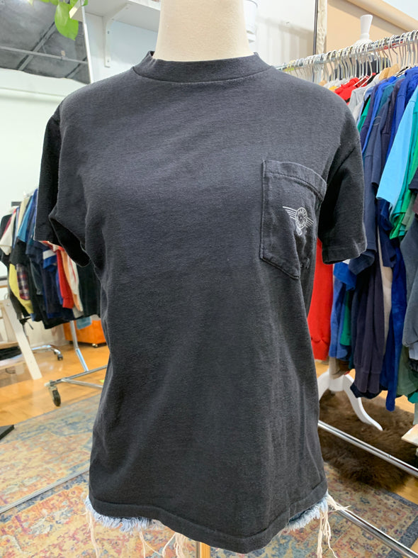 Vintage 1980's 3D Emblem Harley USA Pocket Tee