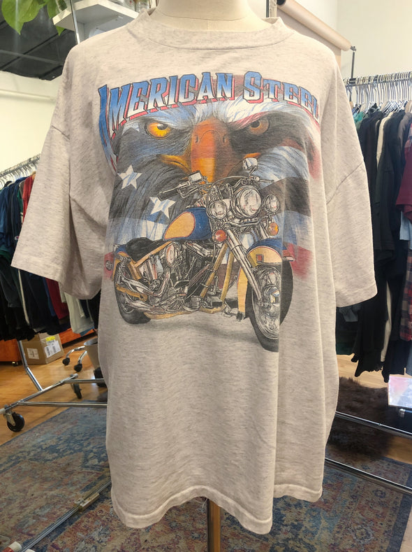 Vintage 90s American Steel Biker Tee