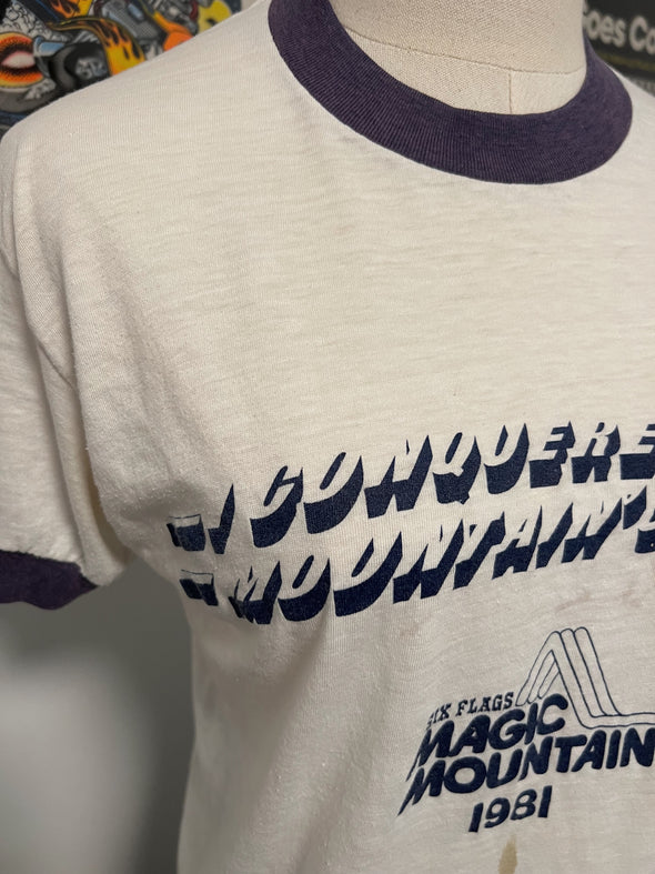 Vintage 1981 Grungy Magic Mountain 10K Ringer