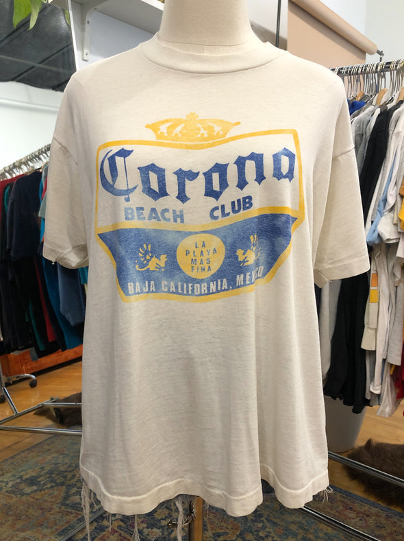 Vintage 90s Thin Corona Beach Club Tee