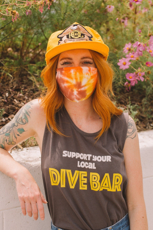 SAMPLE SALE Tie Dyed Mask "Summer of Love"