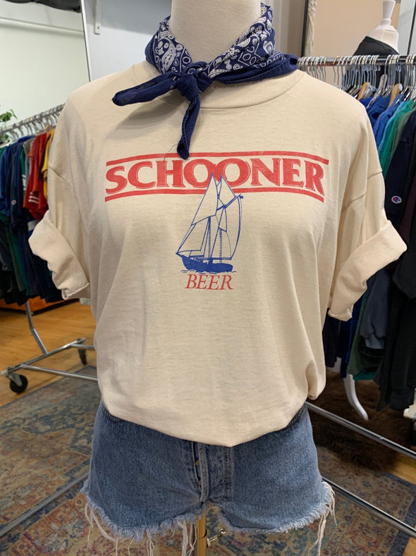 Vintage 1980's Thin Schooner Beer Tee