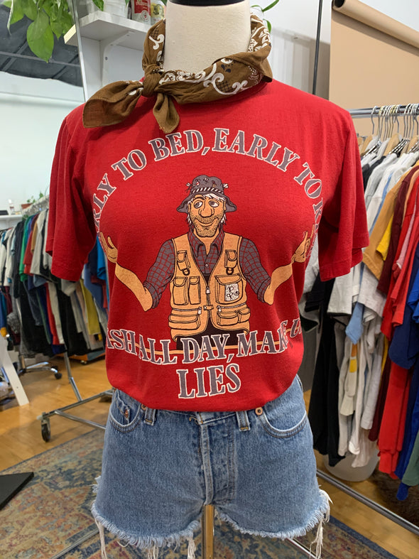 Vintage 1980's Funny Fishing Tee