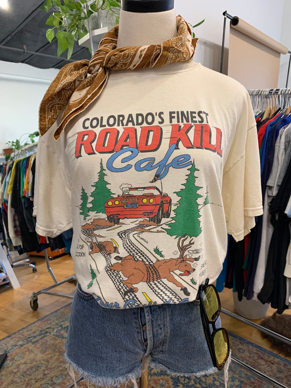 Vintage 90's Grungy Road Kill Cafe Tee