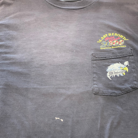 Vintage 2000 The Lost Resort Bike Week Long Sleeve Pocket Tee