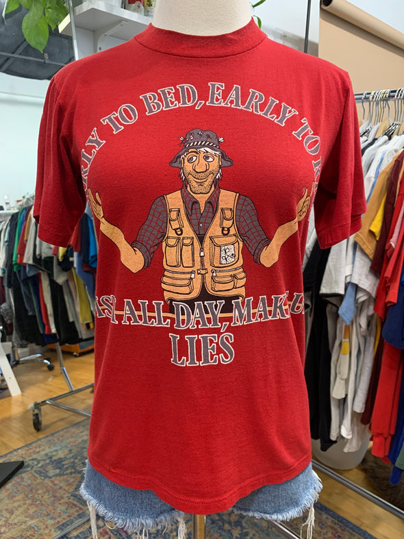 Vintage 1980's Funny Fishing Tee