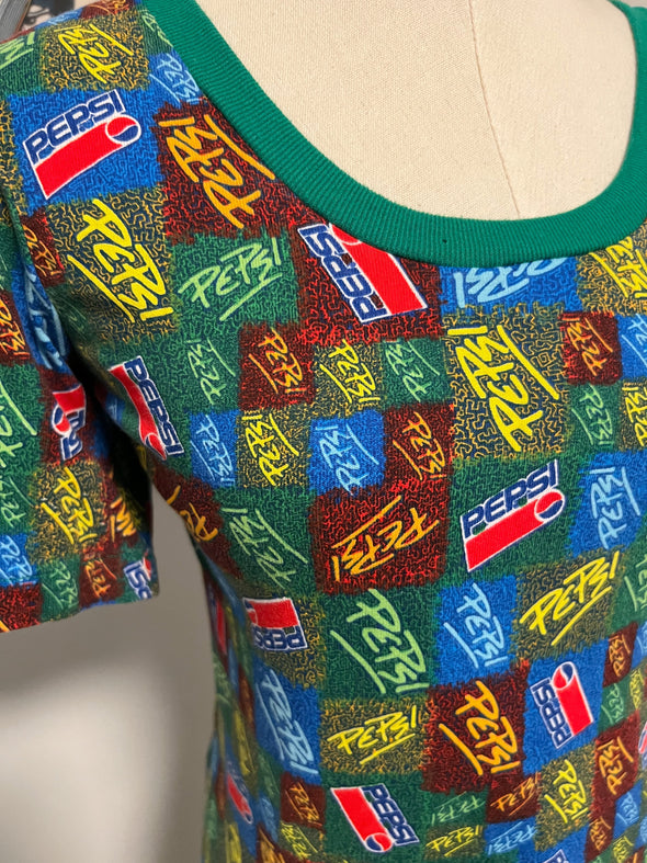 Vintage 70’s/80’s Handmade All Over Print Pepsi Top