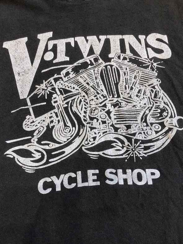 Vintage 80s/90s Faded and Distressed V Twin Harley Tank