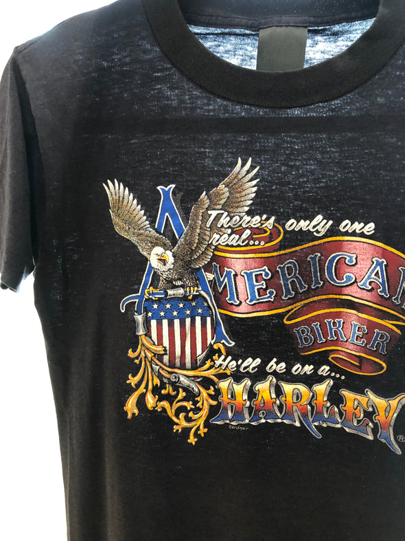 Vintage 1980's 3D Emblem Harley-Davidson Tee