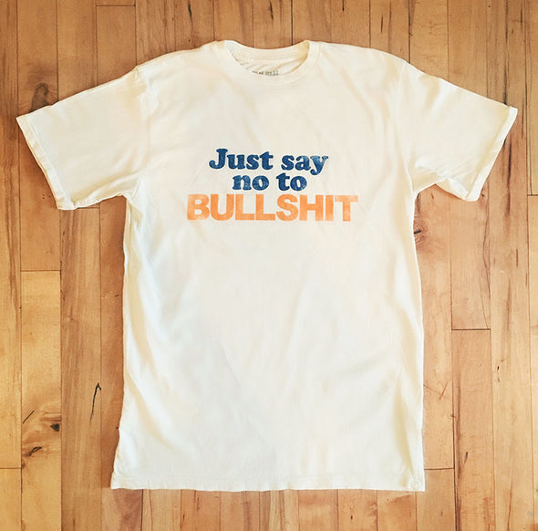 just say no to bullshit electric west vintage inspired graphic tee