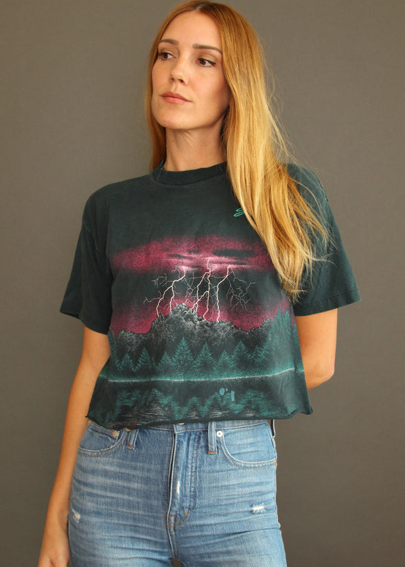 Vintage 90s Silverton Wrap Around Cropped Tee