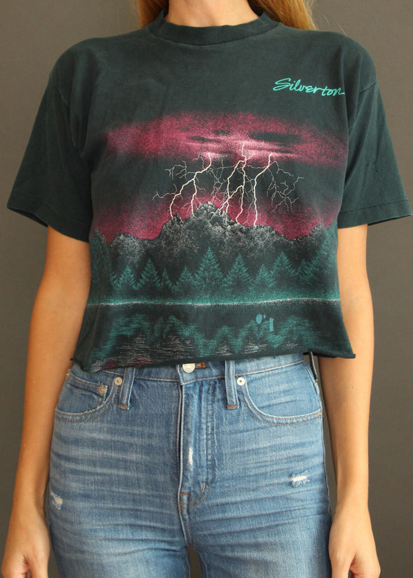 Vintage 90s Silverton Wrap Around Cropped Tee