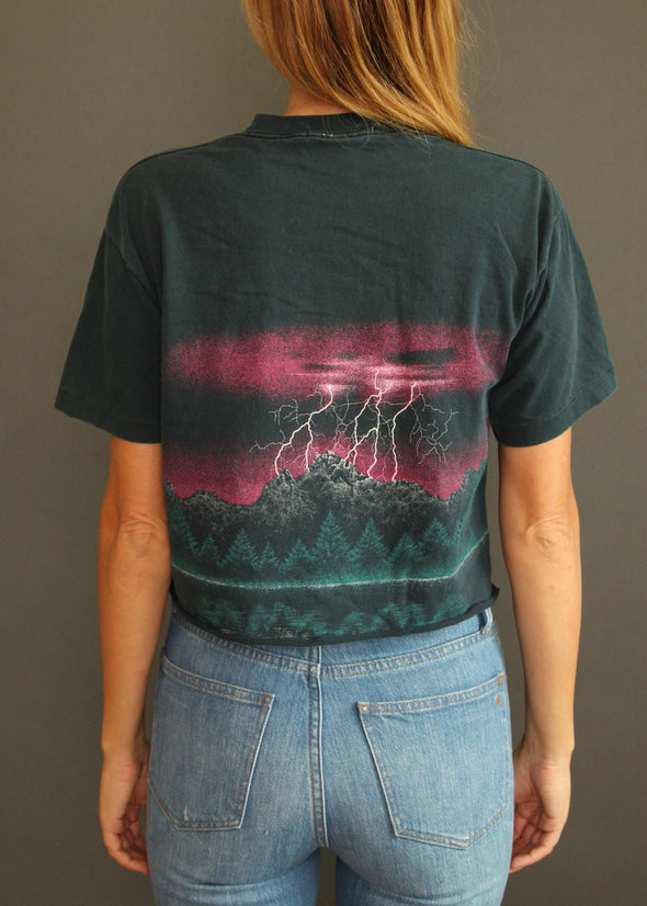 Vintage 90s Silverton Wrap Around Cropped Tee
