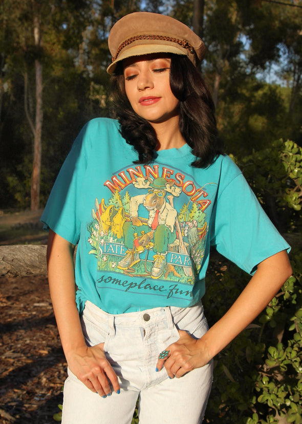 Vintage 1989 Minnesota State Parks Moose Tee