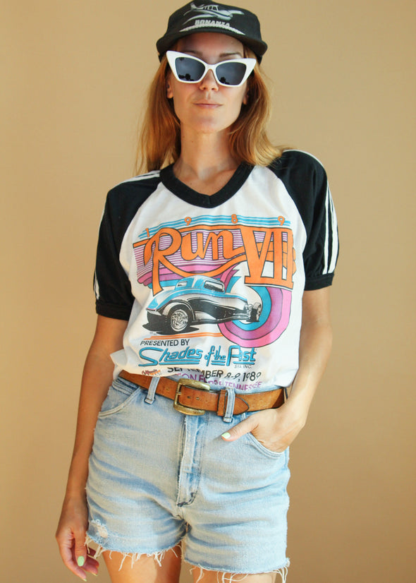 Vintage 1989 Run 7 Hot Rod Tee